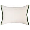 14" X 20" Green And Ivory Cotton Christmas Gnomes Throw Pillow With Embroidery