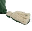 18" Green And Ivory Cotton Christmas Tree Throw Pillow with Tassels