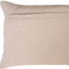 14" X 20" Beige Ivory And Gold Christmas Snowflakes Throw Pillow With Embroidery