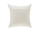 18" White And Green Cotton Merry Christmas Throw Pillow With Embroidery