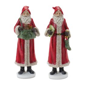 Santa (Set of 2) 9.75"H Resin