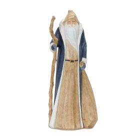 Santa w/Walking Stick 15.75"H Resin