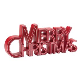 Merry Christmas Sign 11"L x 4.5"H Resin