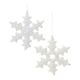 Snowflake Cookie Ornament (Set of 12) 5.5"H Clay Dough