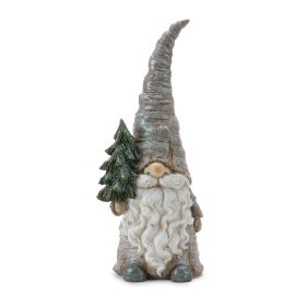 Gnome w/Tree (Set of 2) 13.5"H Resin
