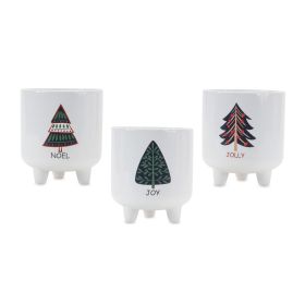 Pot (Set of 3) 5.5"D x 6.25"H Dolomite