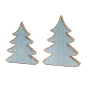 Tree (Set of 2) 9.75"H, 11.75"H Wood