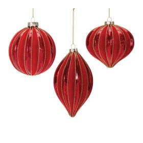 Ornament (Set of 6) 4.25"H, 4.75"H, 6"H Glass