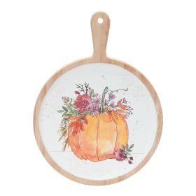 Pumpkin Design Cutting Board (Set of 2) 9.25"D x 12.25"H Wood