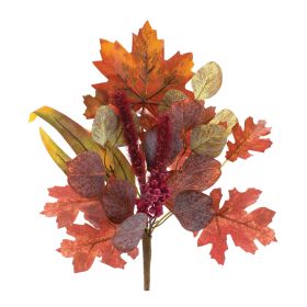 Mixed Fall Leaf Pick (Set of 6) 16"H Polyester