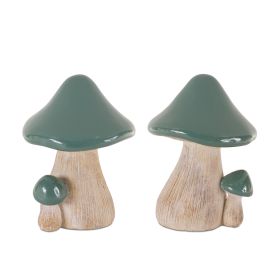 Mushroom (Set of 2) 4.25"L x 6.25"H Resin