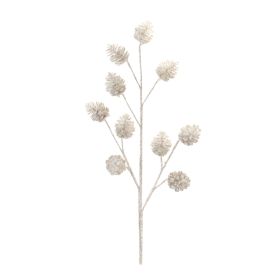 Glitter Pine Cone Spray (Set of 6) 31"H Plastic
