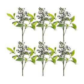Berry Spray (Set of 6) 16"H Plastic/Polyester