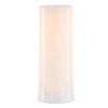 FIA Flame 3"D x 7.5"H Plastic WHITE 6 Hr Timer w/Remote USB Charging Cable Included