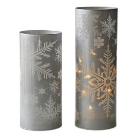 Candle Holder (Set of 2) 7.5"H, 9.5"H Glass